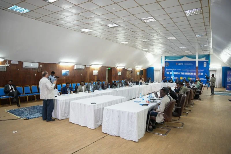 Conference hall at an INFF financing strategy validation workshop.