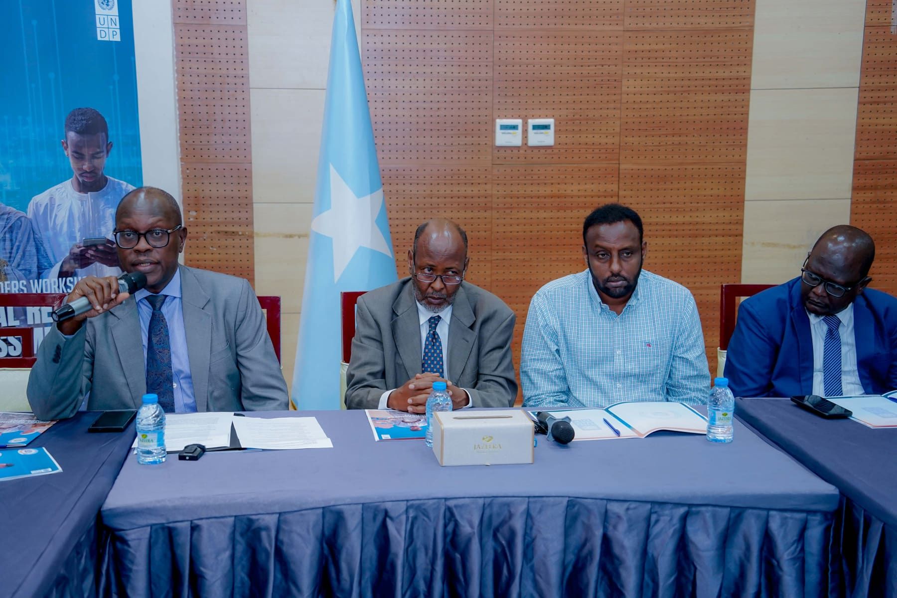 Heen Media covering a public dialogue, workshop, or partnership event in Somalia